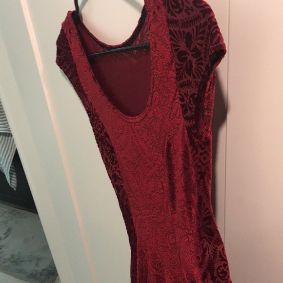 BlackMilk Burned Velvet Wine Evil Cheerleader - Picture 2 of 3